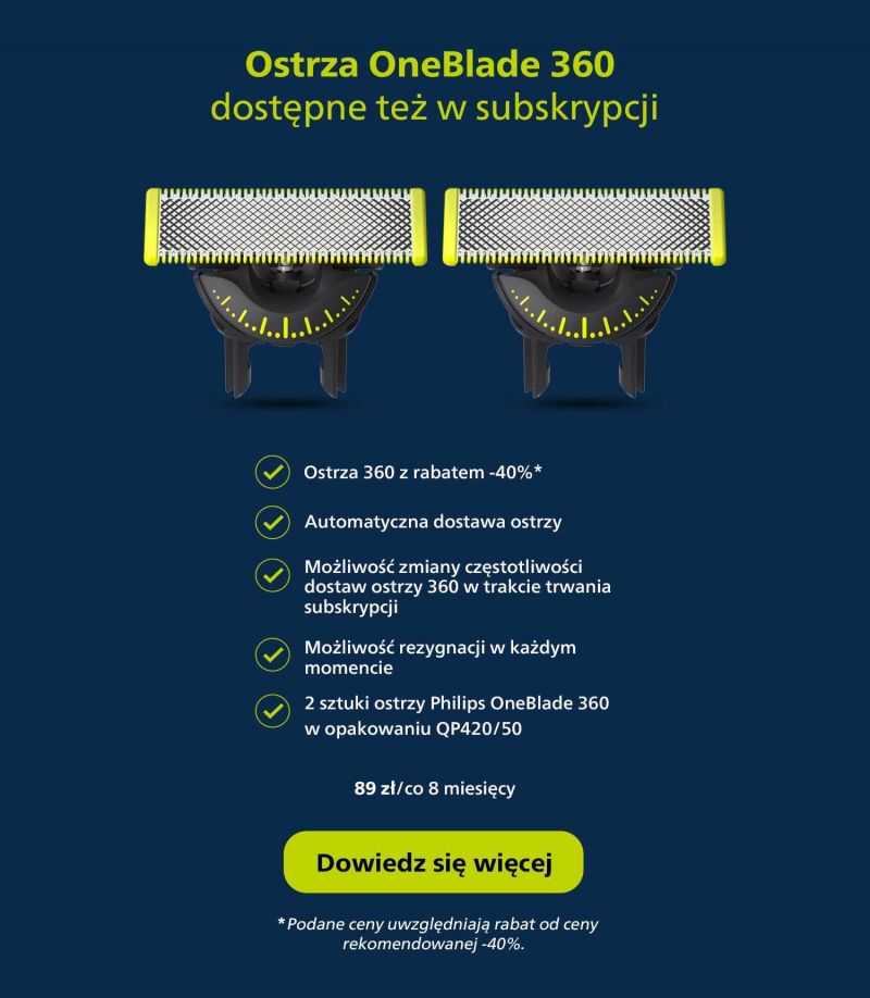 Philips Wyjątkowa technologia OneBlade